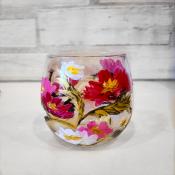 Springtime Elegance Stemless Wine Glasses Set of 2