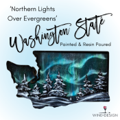Northern Lights Over Evergreens Paint + Resin Workshop!