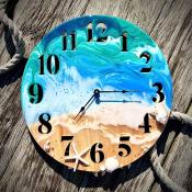 Resin Clock Ocean Pour