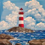 Lighthouse On The Rocks 