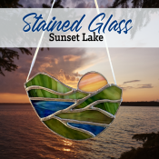 Moonlit Lake REAL Stained Glass!