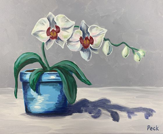 Orchids in the Vase Painting