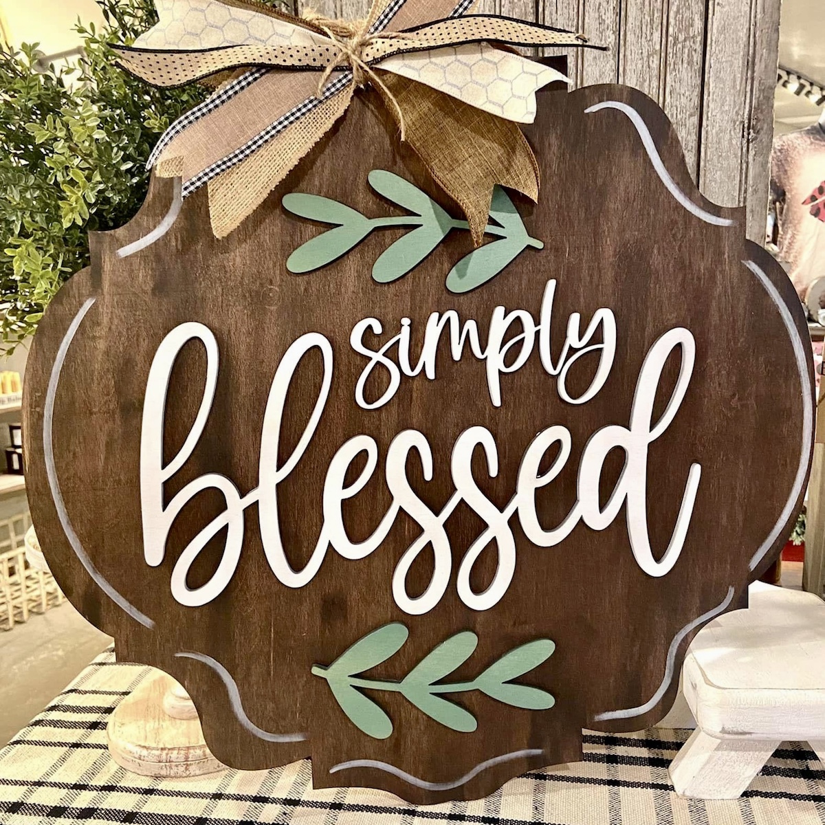 Simply Blessed Door Hanger
