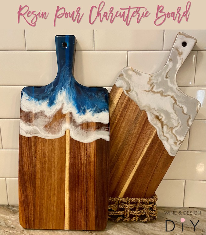 Abstract Ocean Serving Board Resin Workshop - a step by step art experience!