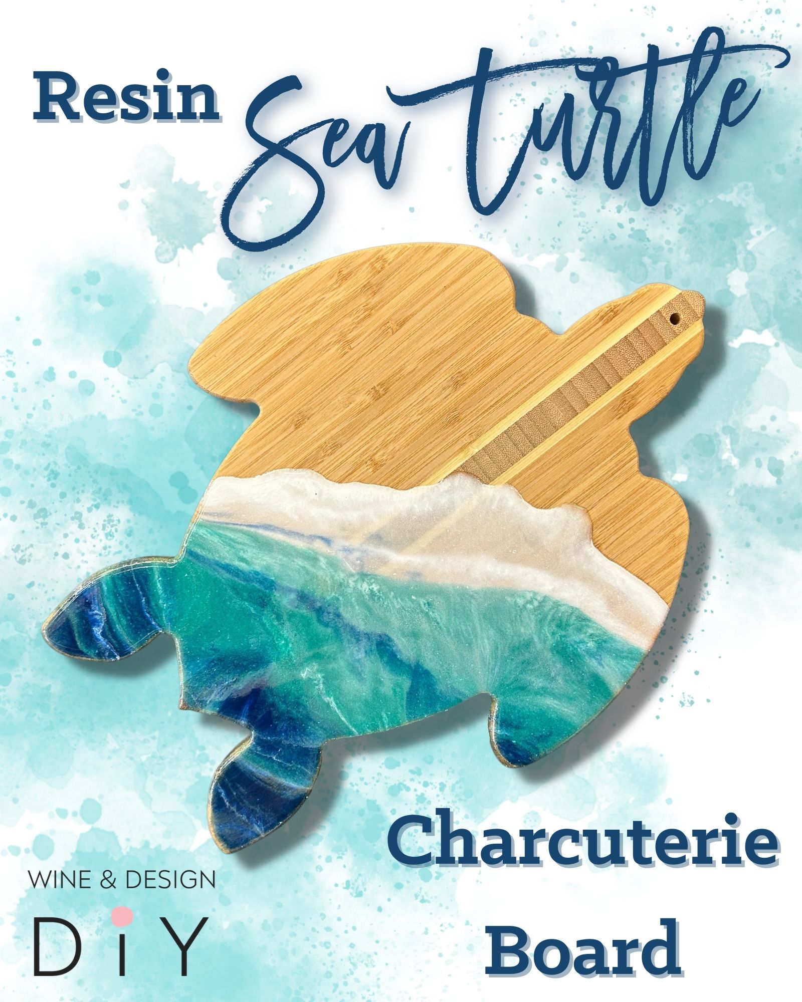 Resin Sea Turtle Charcuterie Board Workshop