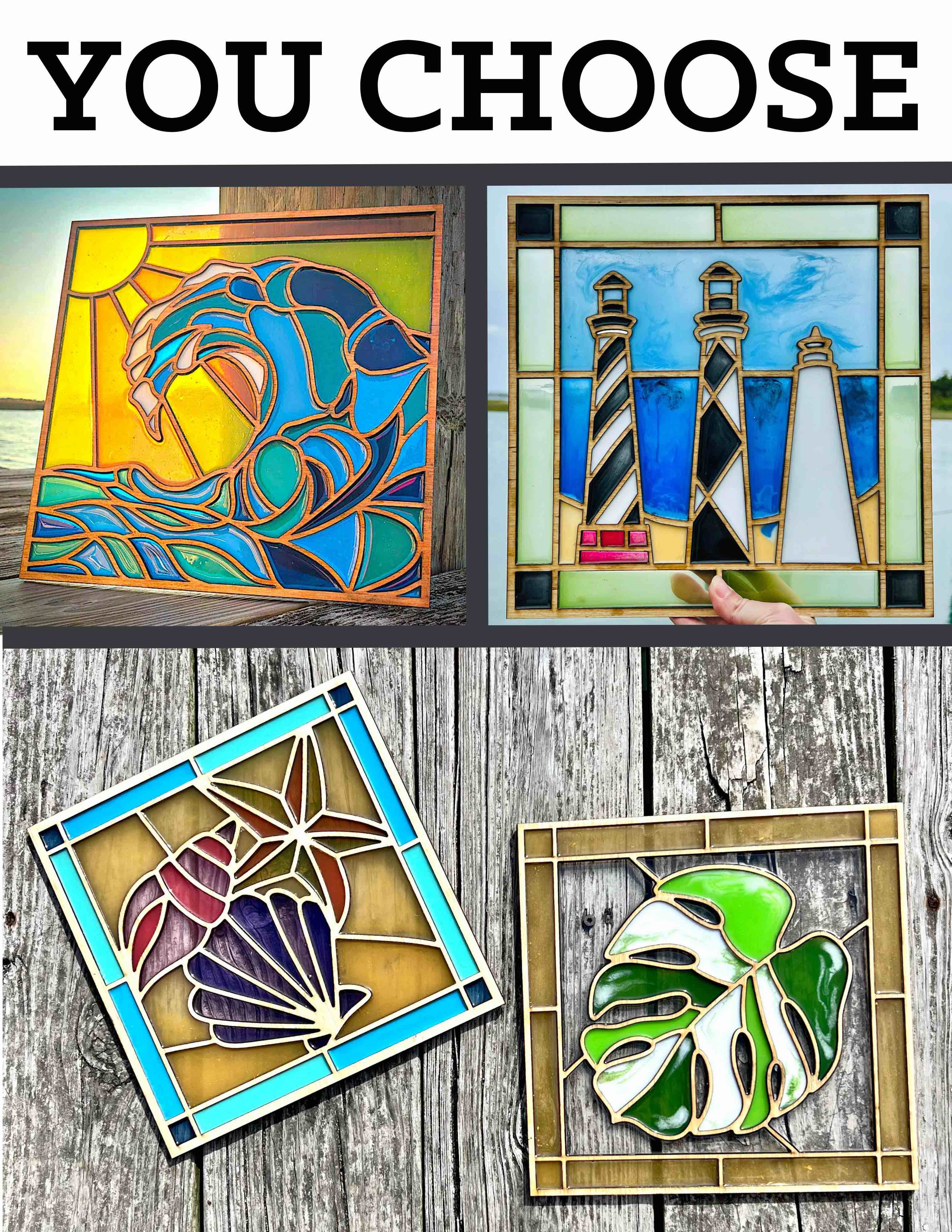 You Choose | Faux Stained Glass Resin Workshop