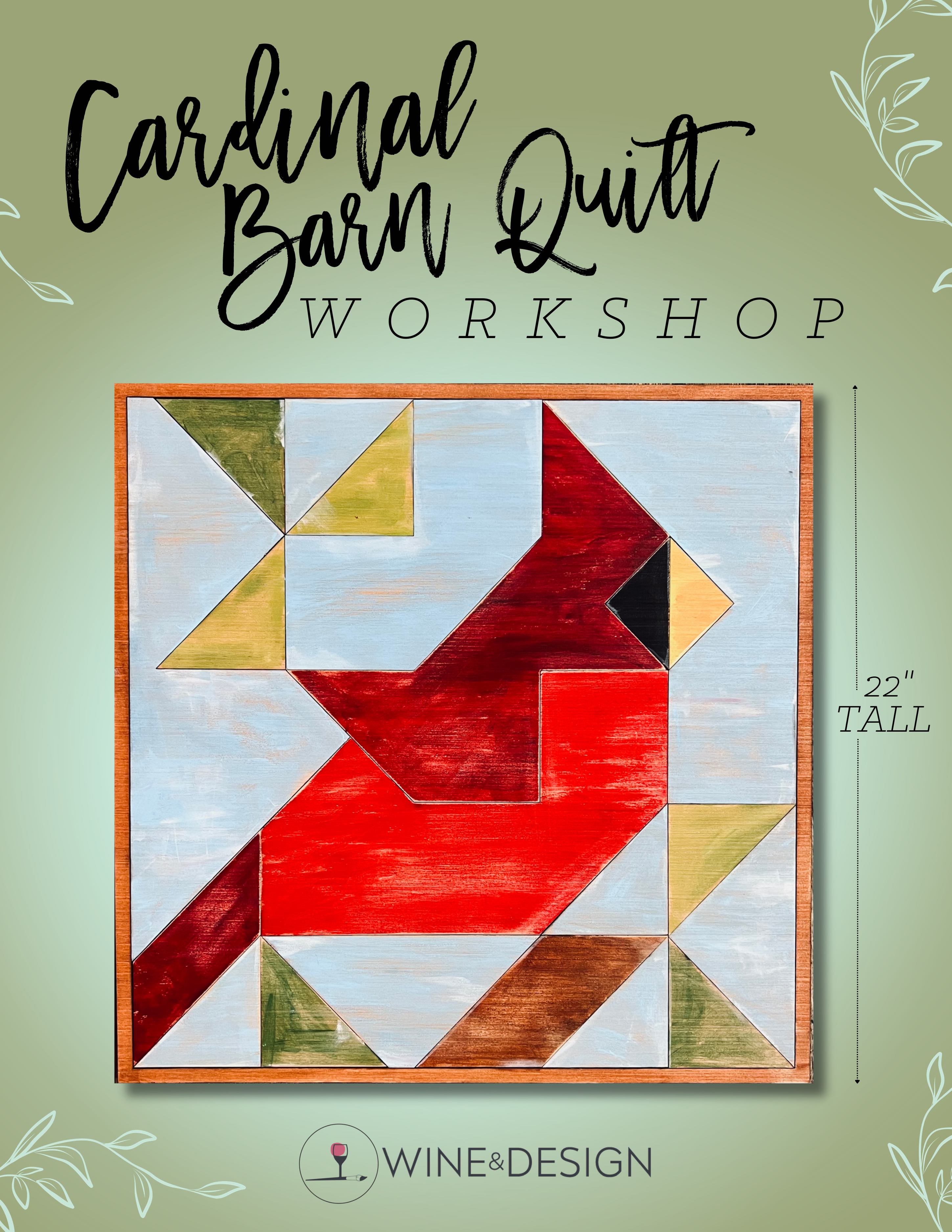 Cardinal Barn Quilt Workshop