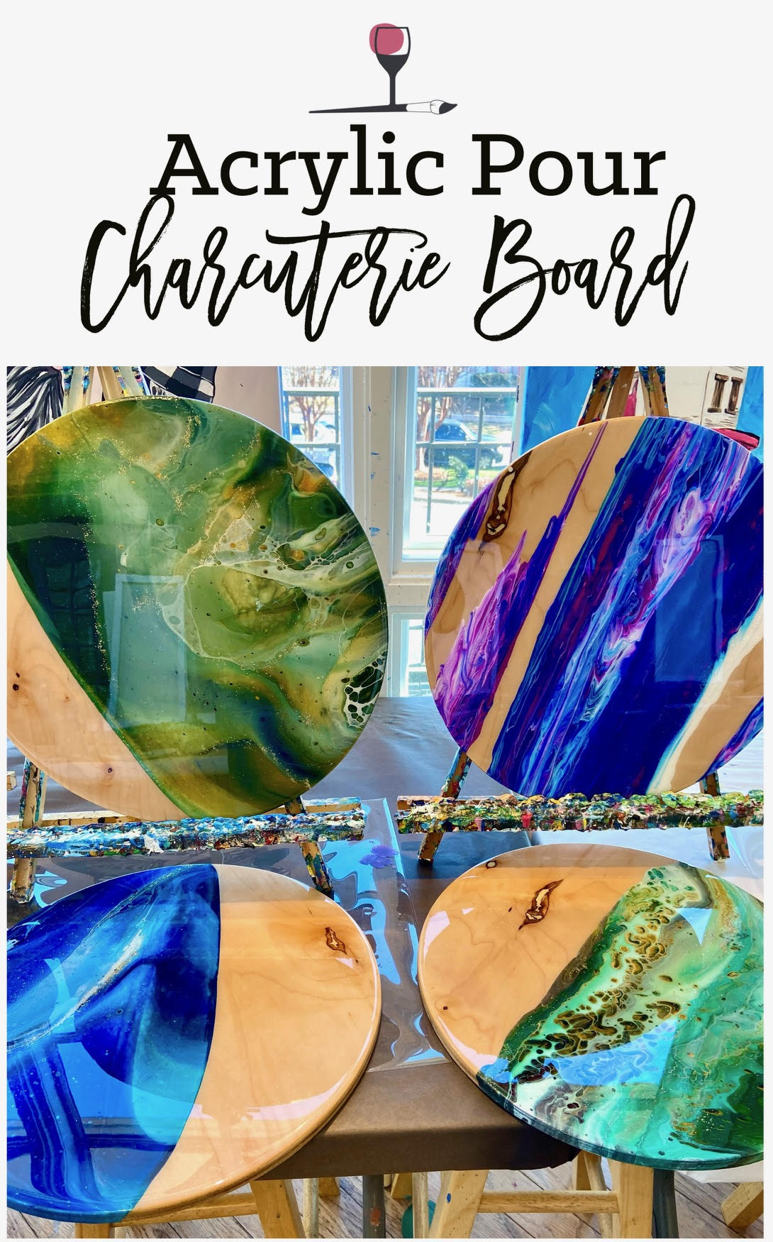 Acrylic Pour Charcuterie Board Workshop 
