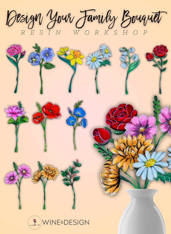 Design Your Own Family Bouquet Resin Flowers