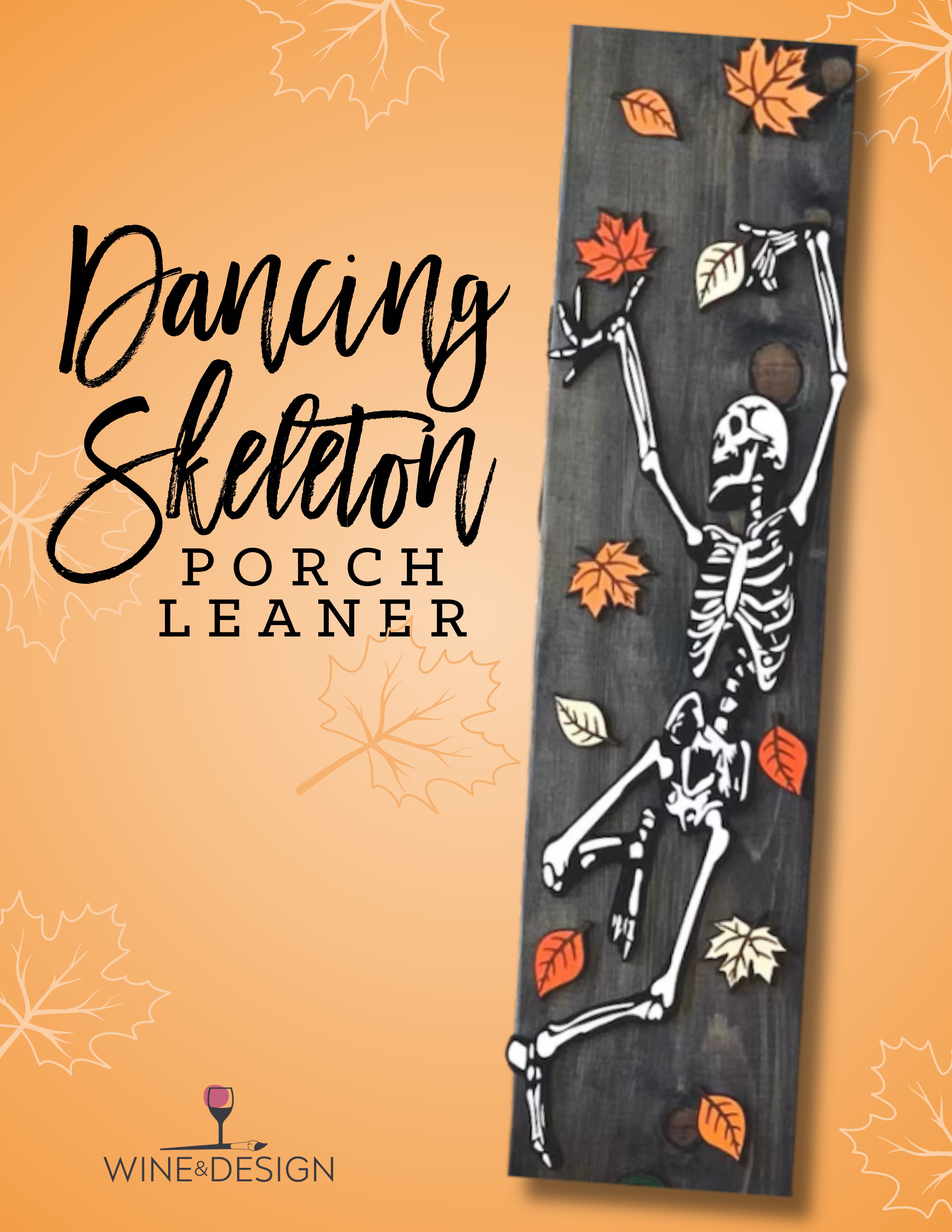 Dancing Skeleton 4 Foot Porch Leaner