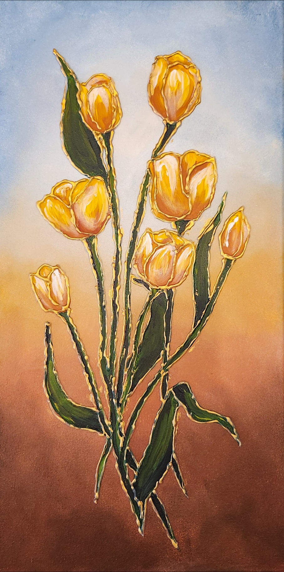 EMBOSSED TULIP BOUQUET
