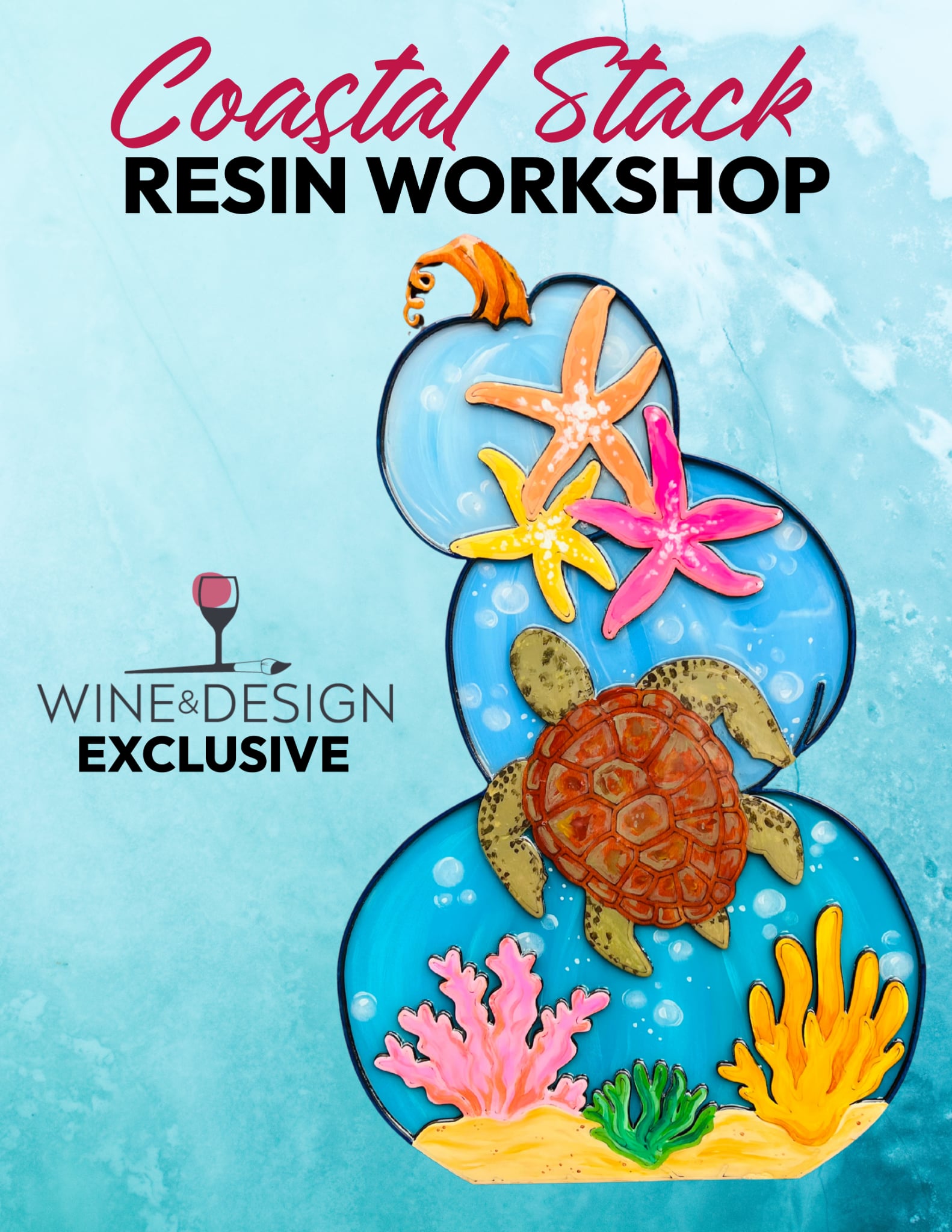 Coastal Pumpkin Stack Resin Workshop