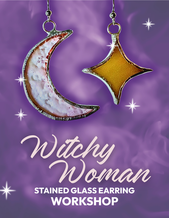 Witchy Woman Stained Glass Earrings