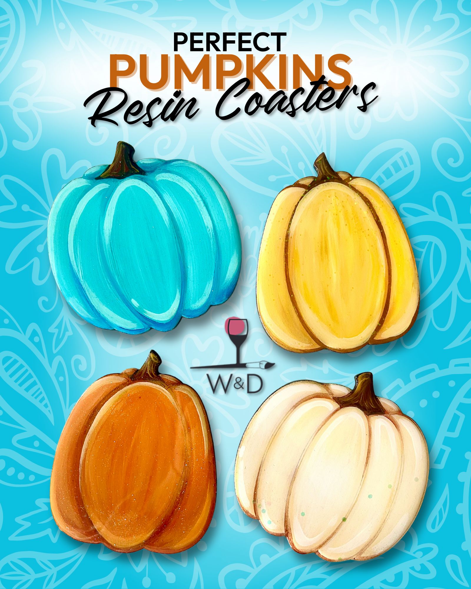 Resin Pumpkin Coasters
