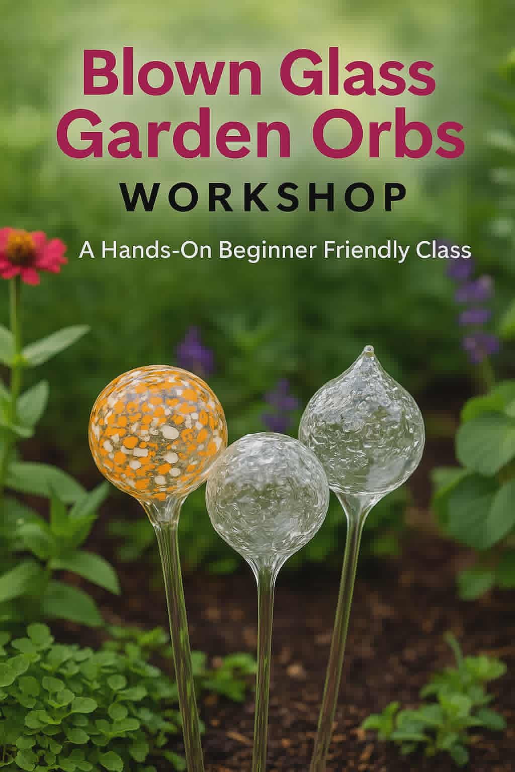 Blown Glass Garden Orbs