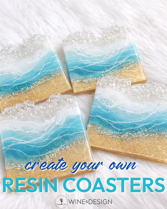 Resin Ocean Coasters(set of 4) 
