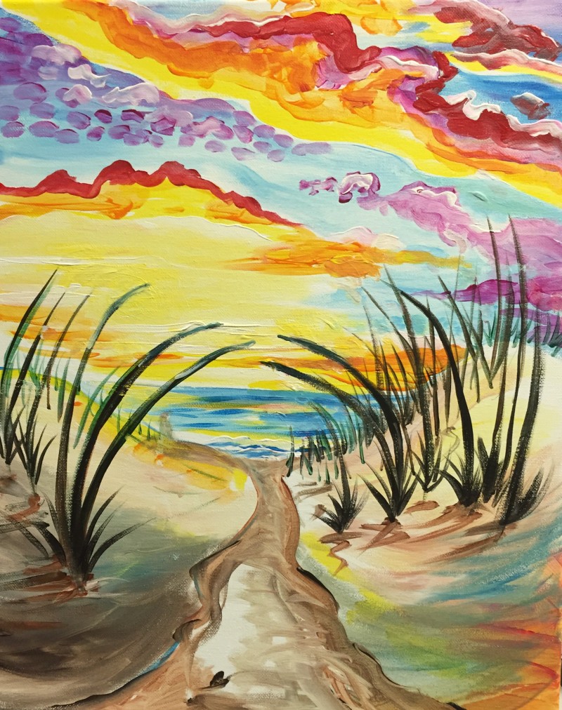 Colorful Beach Path
