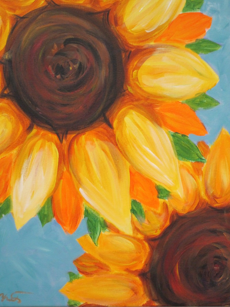 VIRTUAL PAINT EVENT!  Colorful Sunflowers