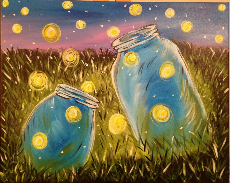 Fireflies Dancing - A Guided Paint Event