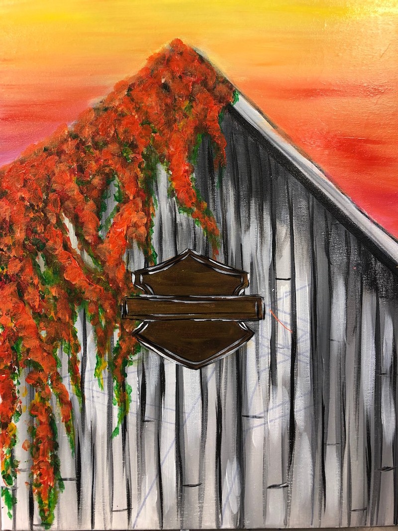 Weathered Harley Davidson Barn