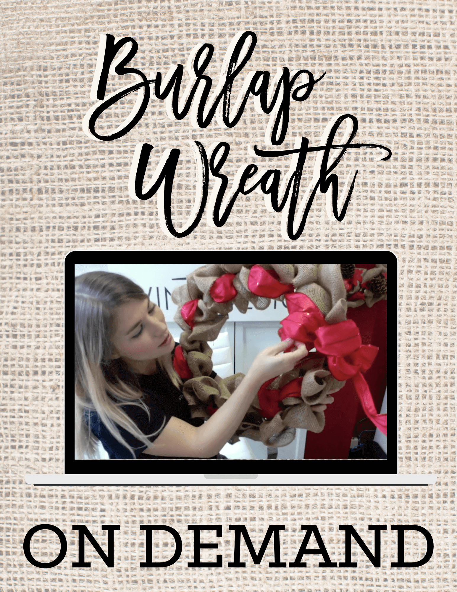 Burlap Wreath On Demand Class