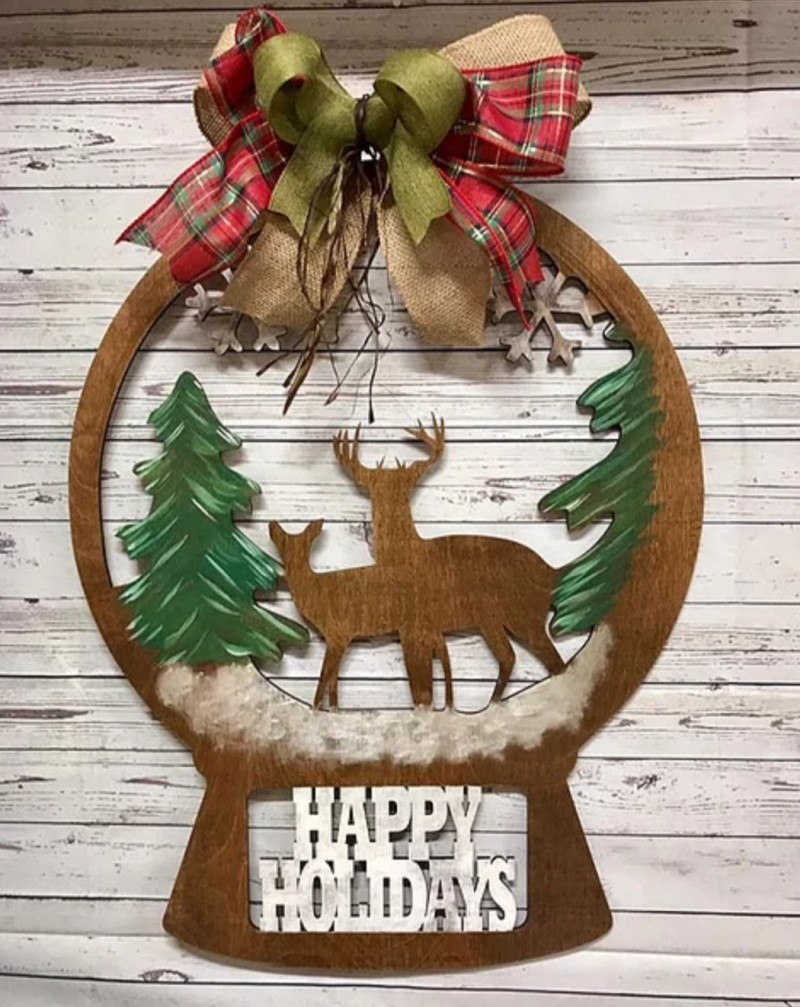 DIY Happy Holidays Deer Globe Take Home Kit